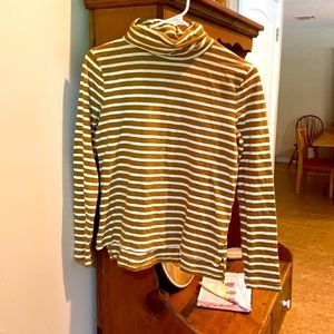 Yellow and white striped turtleneck